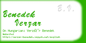 benedek verzar business card